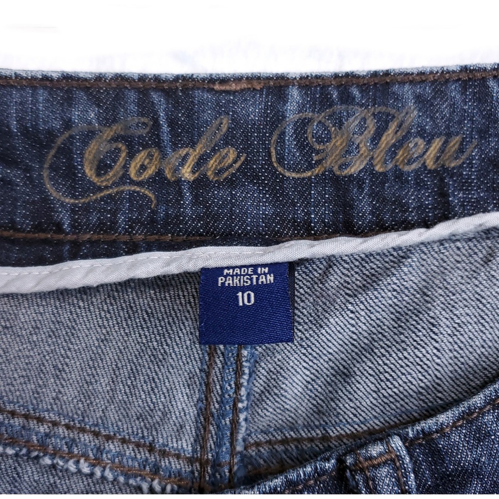Code Bleu Jeans Straight Leg Dark Wash Stretch Denim Women's Size 10 - Picture 6 of 6